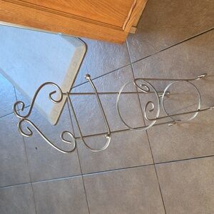 Elegant Silver Metal Toilet Paper Holder